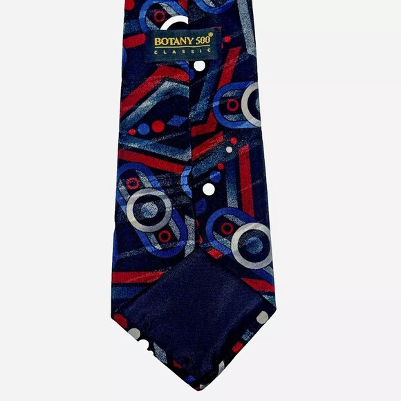 Botany 500 Classic Mens Necktie Multicolor Abstract Print Art-to-Wear Made USA - Picture 5 of 7